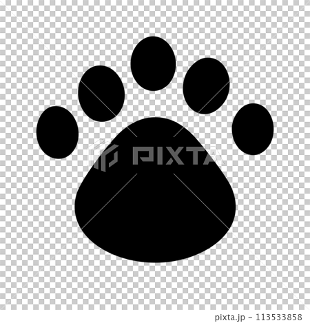 Paw silhouette 113533858