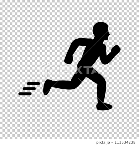跑步的人剪影 113534239