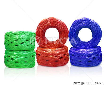plastic rope isolated on white background 113534776