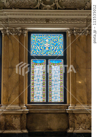 Stained Glass for church and chapel. Window stained glass in castle 113535012