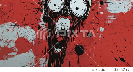 Scary face, bleed it out concept 113535257
