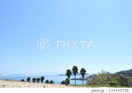 広島　音戸公園から臨む瀬戸内海 113535730