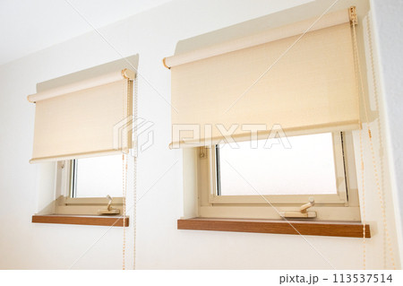 ロールスクリーンがついた小さな窓 113537514