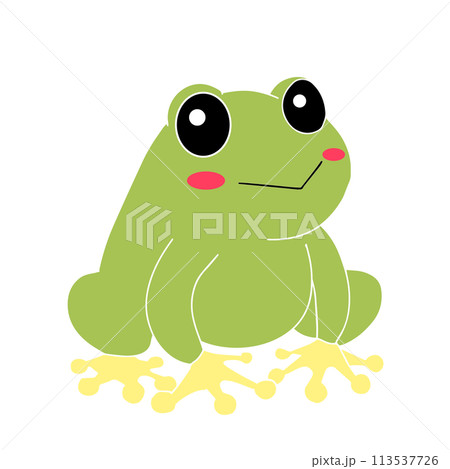 かわいいカエルのイラスト 113537726