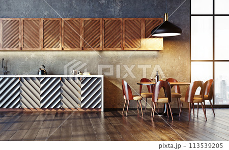modern kitchen interior 113539205