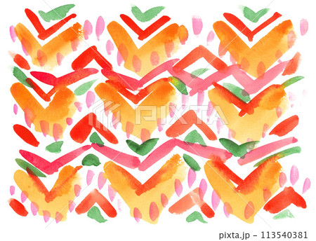 水彩で描いたヘリンボン24414pix7 113540381