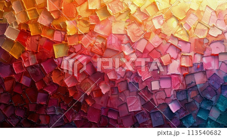 Close Up of a Multi Colored Glass Mosaic 113540682