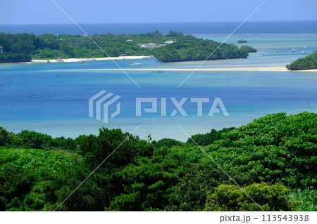 展望台から一望する石垣島の川平湾 113543938