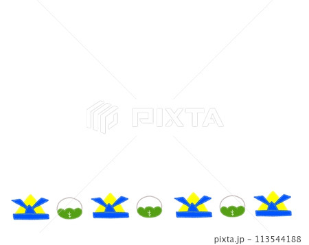 兜と柏餅のかわいいフレームのイラスト 兜と柏餅のかわいいフレームのイラスト 113544188