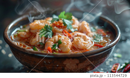 Tom yum kung. Thai food concept. Asian food concept. 113544729