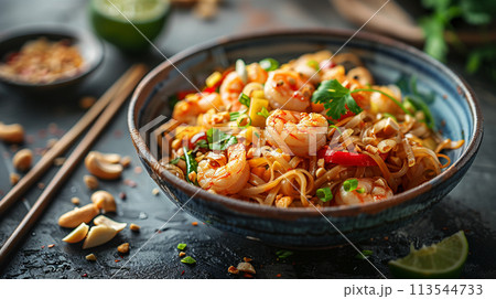 Pad thai. Thai food concept. Pad thai. Thai food concept. 113544733