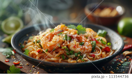 Pad thai. Thai food concept. Pad thai. Thai food concept. 113544736