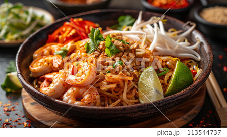 Pad thai. Thai food concept. Pad thai. Thai food concept. 113544737
