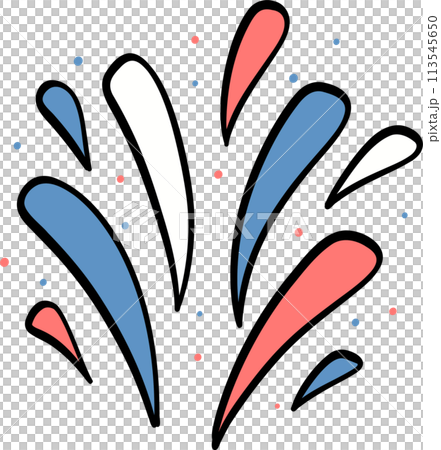 Retro Groovy 4th of July fireworks Independence day festive cartoon doodle drawing Retro Groovy 4th of July fireworks Independence day festive cartoon doodle drawing 113545650
