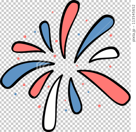 Retro Groovy 4th of July fireworks Independence day festive cartoon doodle drawing Retro Groovy 4th of July fireworks Independence day festive cartoon doodle drawing 113545652