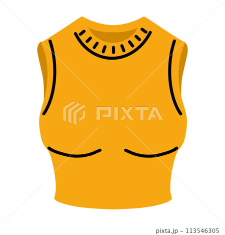 Yellow short women top in the style of the 2000s. 113546305