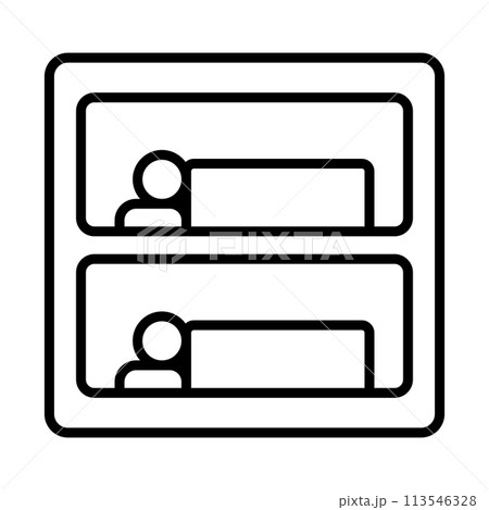 カプセルホテル 上下二部屋 113546328