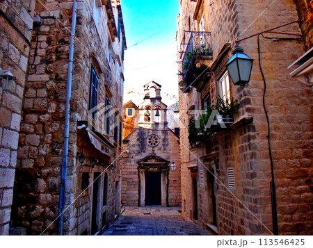 クロアチア・ドブロブニク旧市街 113546425