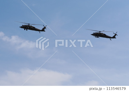 UH-60J救難ヘリコプター訓練飛行(陸上自衛隊第12旅団　相馬原駐屯地記念行事) 113546579
