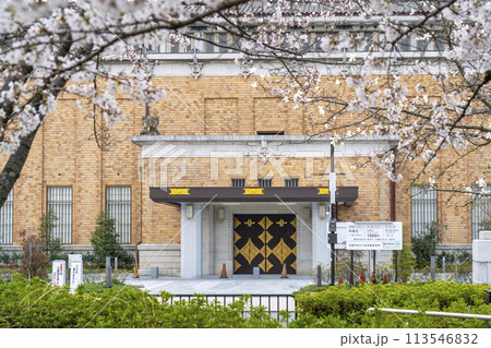春の京都　桜と京都市京セラ美術館 113546832