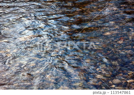 Clean rivers flow down from mountains, rapids and bar gravels Clean rivers flow down from mountains, rapids and bar gravels 113547861
