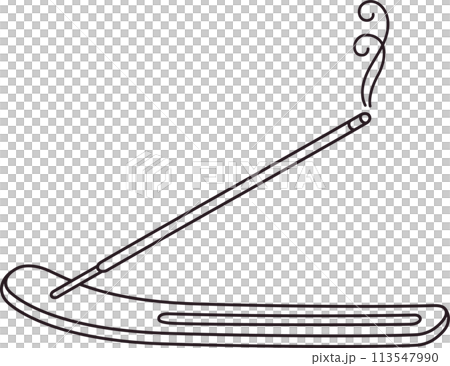 Burning incense stick drawing Burning incense stick drawing 113547990