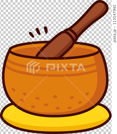 Tibetan singing bowl cartoon icon Tibetan singing bowl cartoon icon 113547992