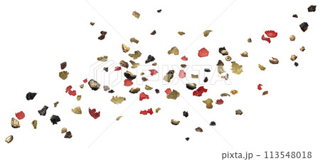 Ground peppercorn splash isolated on white background with clipping path 113548018
