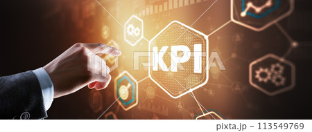 Key Performance Indicator. KPI. Businessman offer KPI success conception 113549769