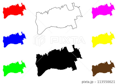 Guarulhos city (Federative Republic of Brazil, Sao Paulo state) map vector illustration, scribble sketch Guarulhos map Guarulhos city (Federative Republic of Brazil, Sao Paulo state) map vector illustration, scribble sketch Guarulhos map 113550021