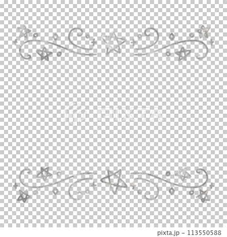 Monochrome watercolor star frame 113550588