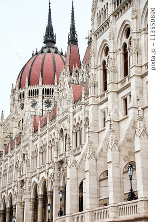 Detailed View of Budapest Parliament. Historical architecture 113550890