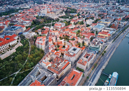 Aerial View of Budapest Cityscape with Historical Architecture 113550894