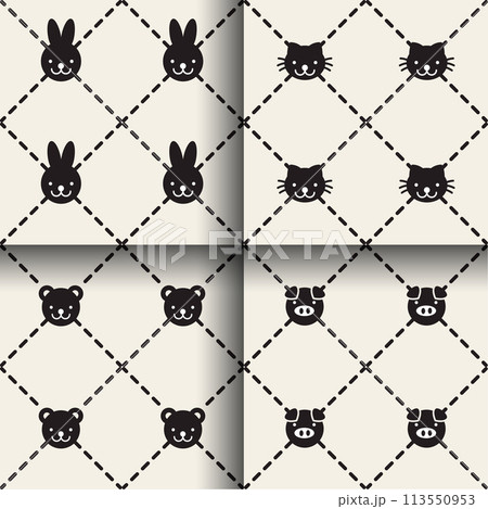 Minimal animal seamless patterns Minimal animal seamless patterns 113550953