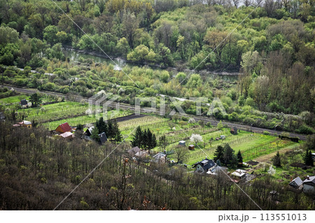 Rural landscape and Danube river from Burda mountain, Slovakia Rural landscape and Danube river from Burda mountain, Slovakia 113551013