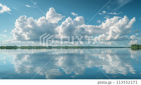 Large Body of Water With Clouds in the Sky 113552171