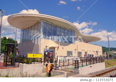 岩手の駅 晴れた日の三陸鉄道 大槌駅 駅舎 岩手の駅 晴れた日の三陸鉄道 大槌駅 駅舎 113553073