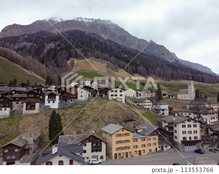 The mountain village of Splugen in Switzerland The mountain village of Splugen in Switzerland 113553766