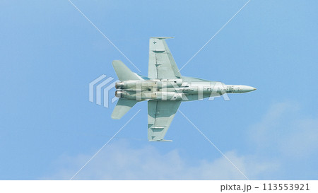 旋回するアメリカ海軍F/A-18Cホーネット 113553921