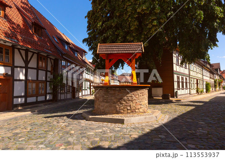 Medieval street in Wernigerode, Germany 113553937