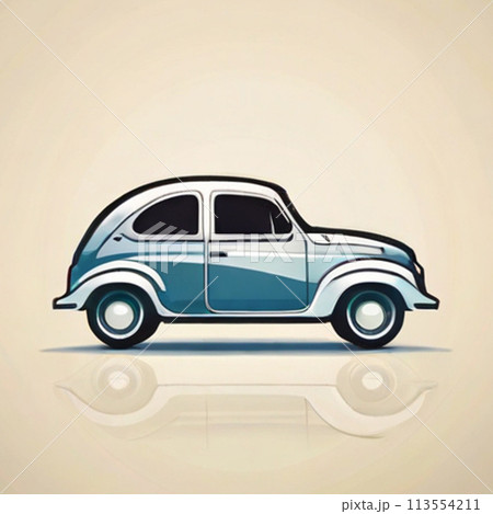 レトロな車のイラスト 113554211