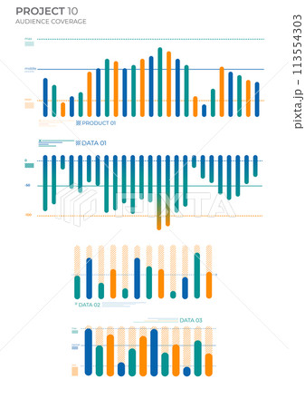 Business analysis charts in color. Finance Charts. 113554303