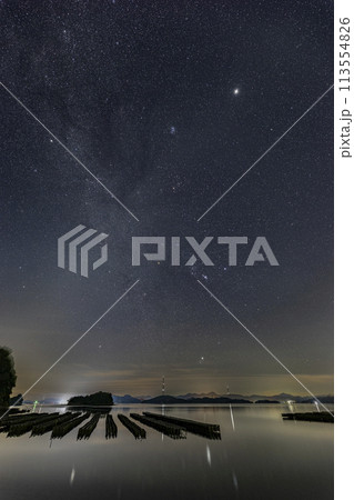 瀬戸内の夏の星景色 冬のダイヤモンド 瀬戸内の夏の星景色 冬のダイヤモンド 113554826