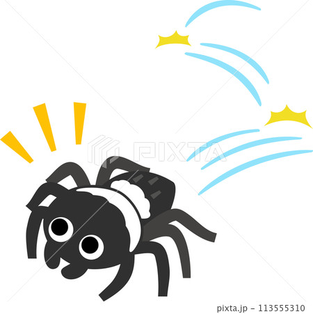 ジャンプするクモのキャラクター 113555310