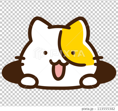 地面の穴からひょっこり顔を出すかわいいねこのキャラクターのデフォルメイラスト 地面の穴からひょっこり顔を出すかわいいねこのキャラクターのデフォルメイラスト 113555382