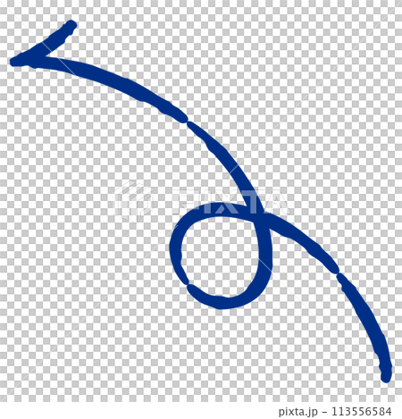 Illustration of a curved hand-drawn arrow (color) Illustration of a curved hand-drawn arrow (color) 113556584
