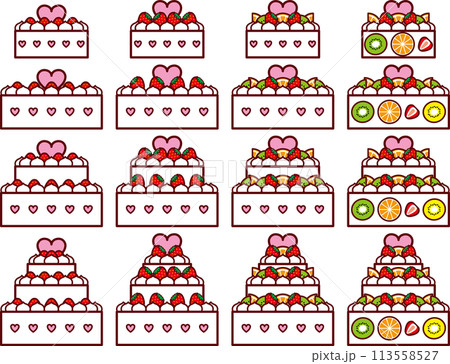 ウェディングケーキセット1 113558527