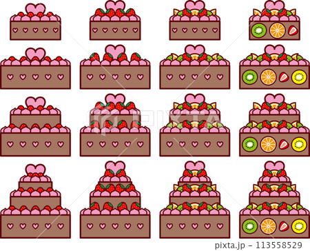 ウェディングケーキセット3 113558529