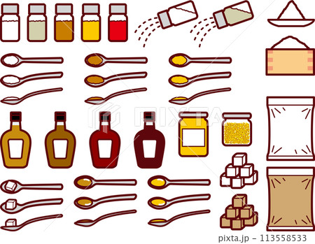 塩、スパイス、甘味料 塩、スパイス、甘味料 113558533