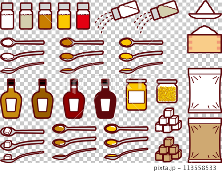 塩、スパイス、甘味料 塩、スパイス、甘味料 113558533